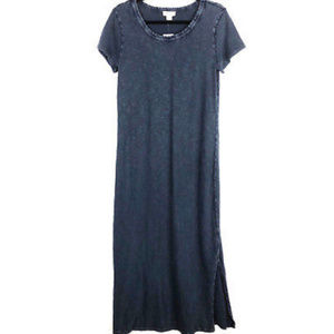 Style & Co T-shirt Dress Blue Side Slits Medium